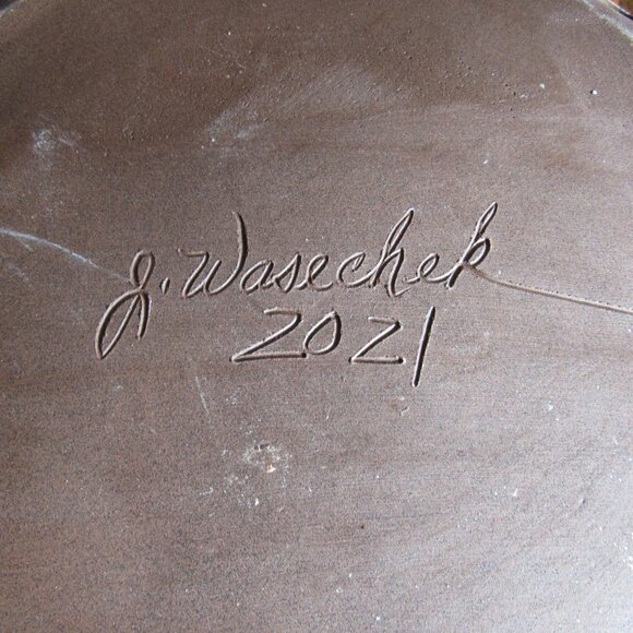 Beautiful Handmade Pottery Bowl J Wasechek - Picture 3 of 5